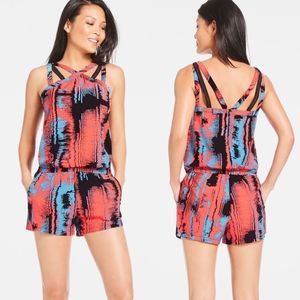 Fabletics Liza Strappy Romper in Heat Wave